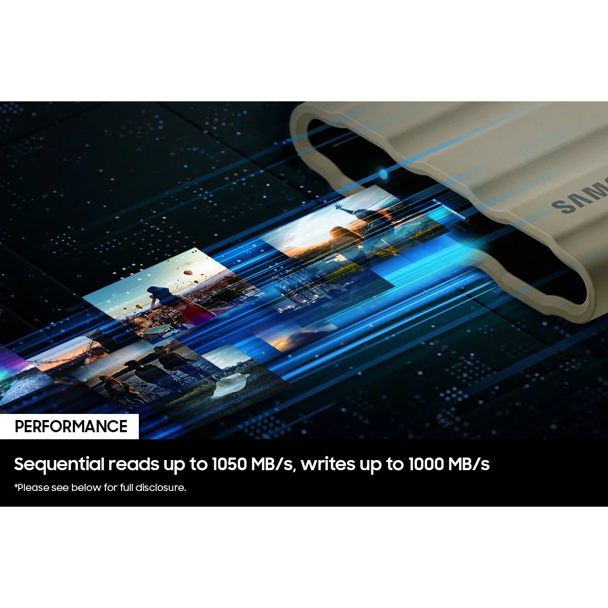 Samsung T7 Shield Portable Solid State Drive 2TB SSD (MU-PE2T0K/AM) 2022 - Beige - Image 3