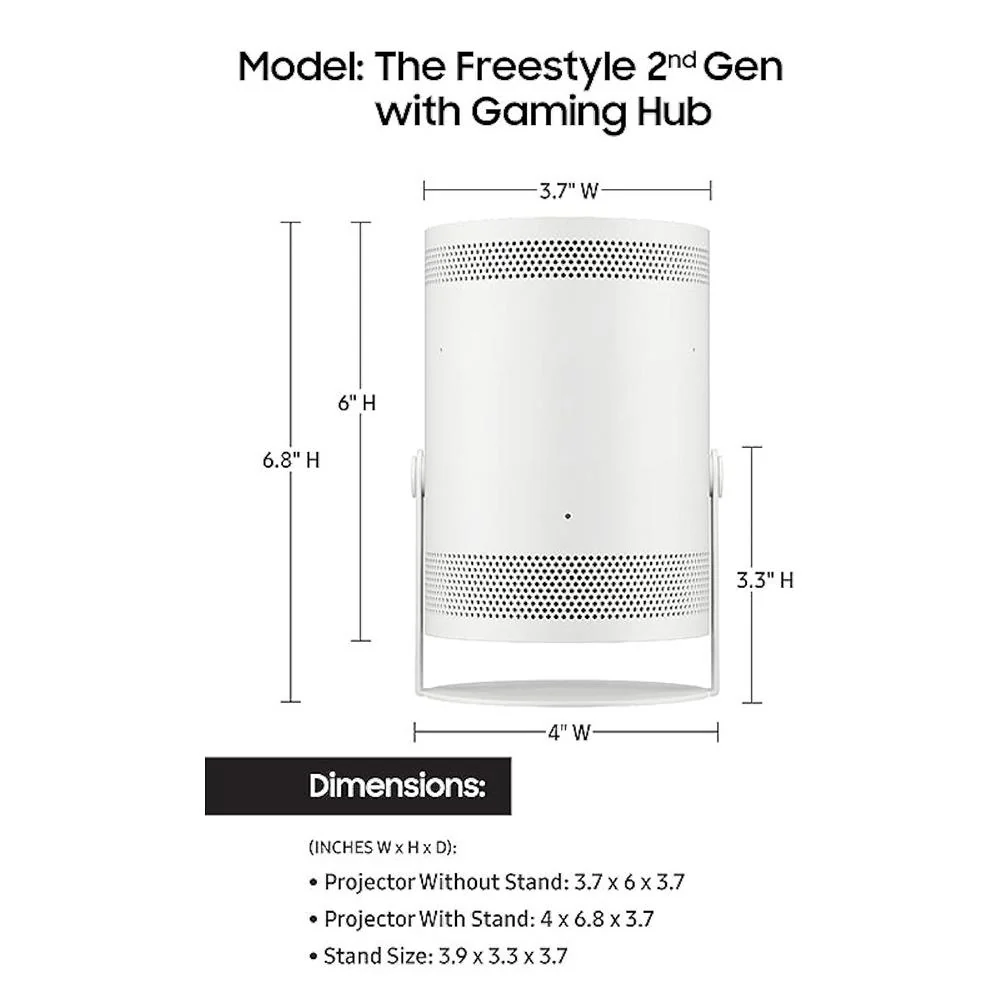 Samsung The Freestyle Projector 2nd Gen with Gaming Hub - Open Box - Image 12