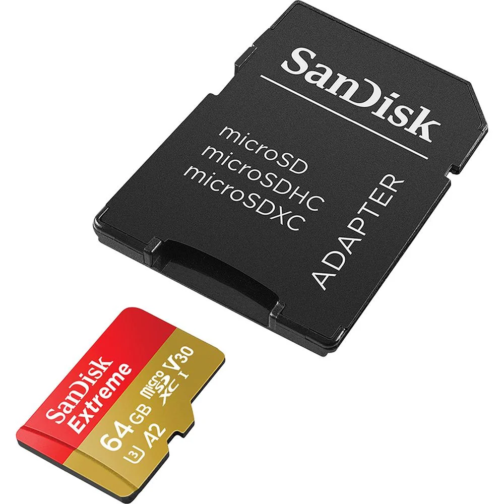 Sandisk Extreme microSD UHS-I Memory Card - 64GB - Image 2