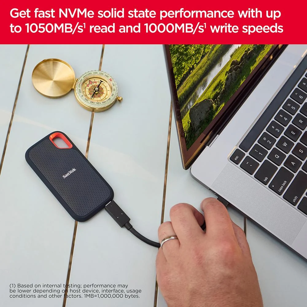 Sandisk 8 TB Extreme Portable SSD External Solid State Drive Black - SDSSDE61-8T00-G25 - Image 6