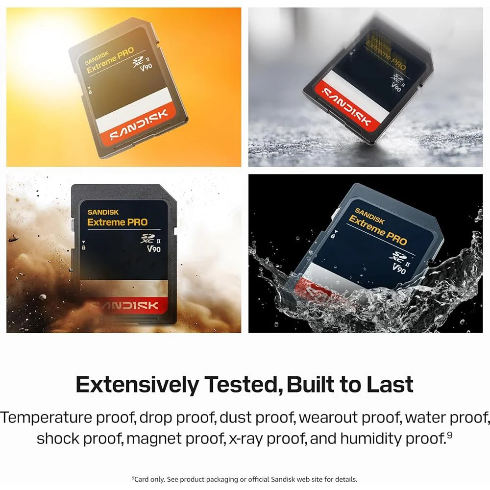 Sandisk NEW!  256GB Extreme PRO SD UHS-II V90 Memory Card, Up to 310MB/s Read (New 2026) - Image 4