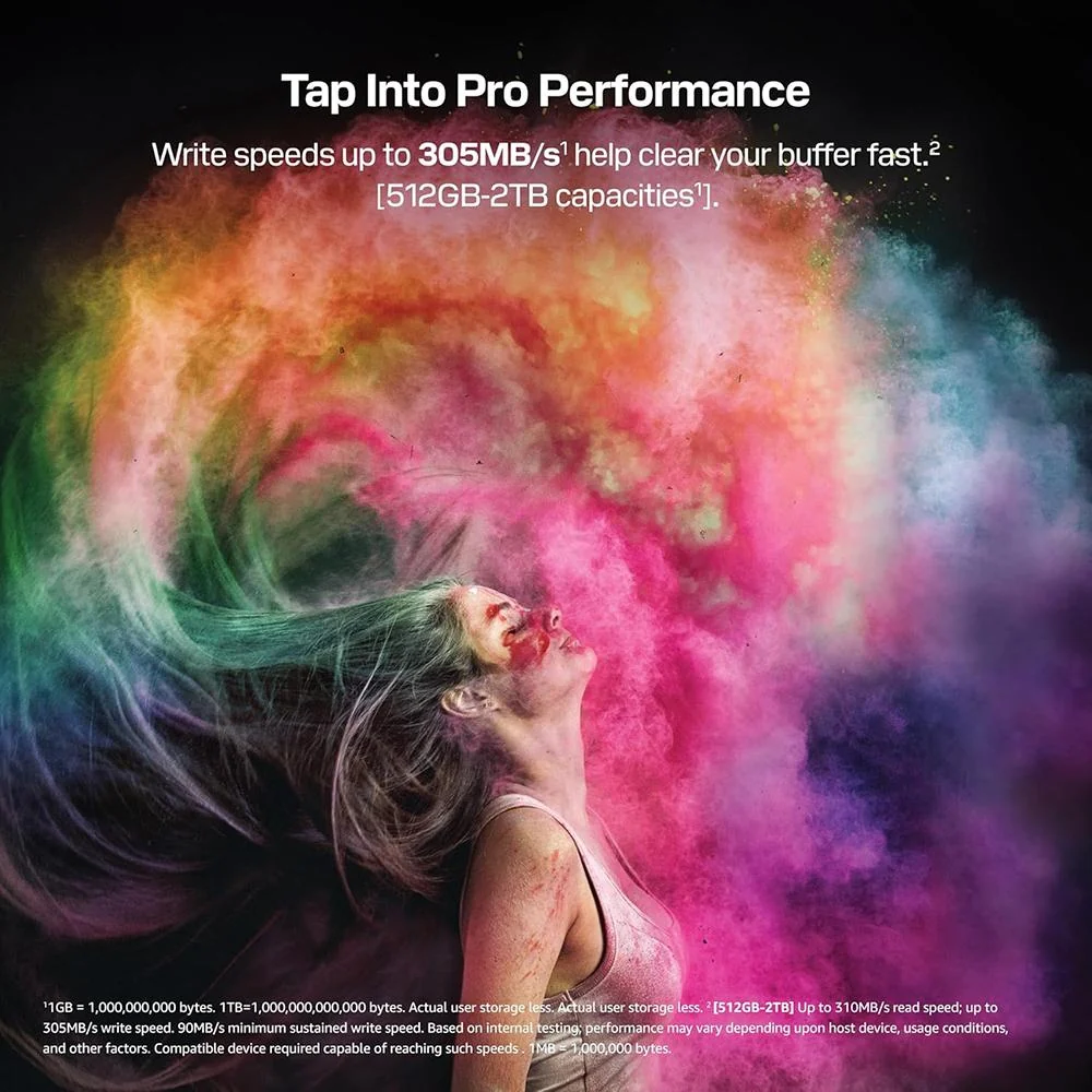 Sandisk NEW! 2TB Extreme PRO SD UHS-II V90 Memory Card, Up to 310MB/s Read (New 2026) - Image 5