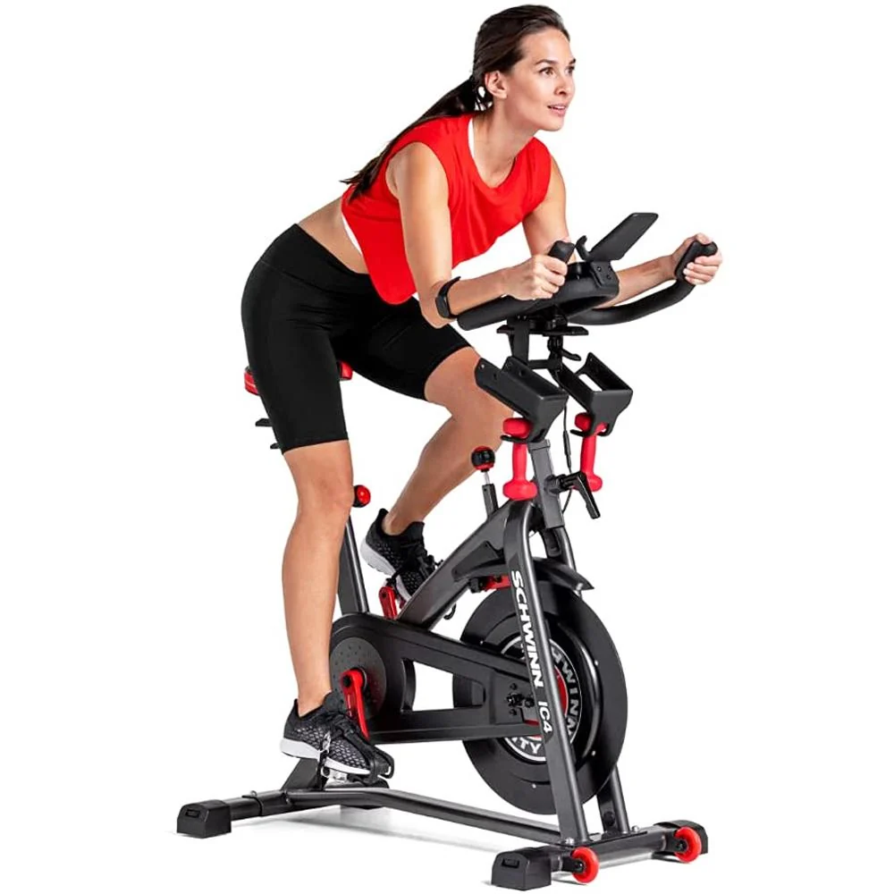 Schwinn IC4 Indoor Cycling Bike with Tablet Holder + Massage Gun Bundle - Image 3