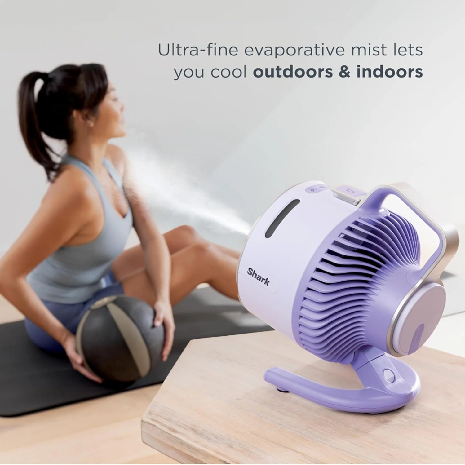 Shark FlexBreeze HydroGo Fan - Ultra-powerful portable fan - Gray, Refurbished - Image 5