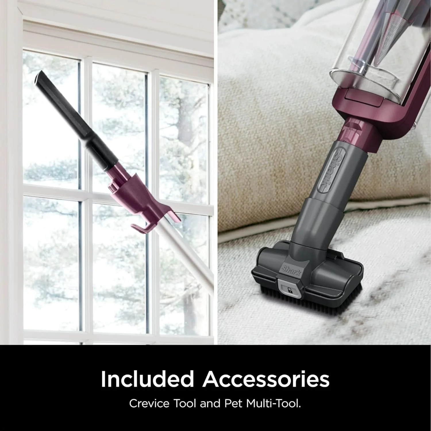 Shark Stratos HZ3000 Ultralight Corded Stick Vacuum - Red Plum (Factory Refurbished) - Image 2