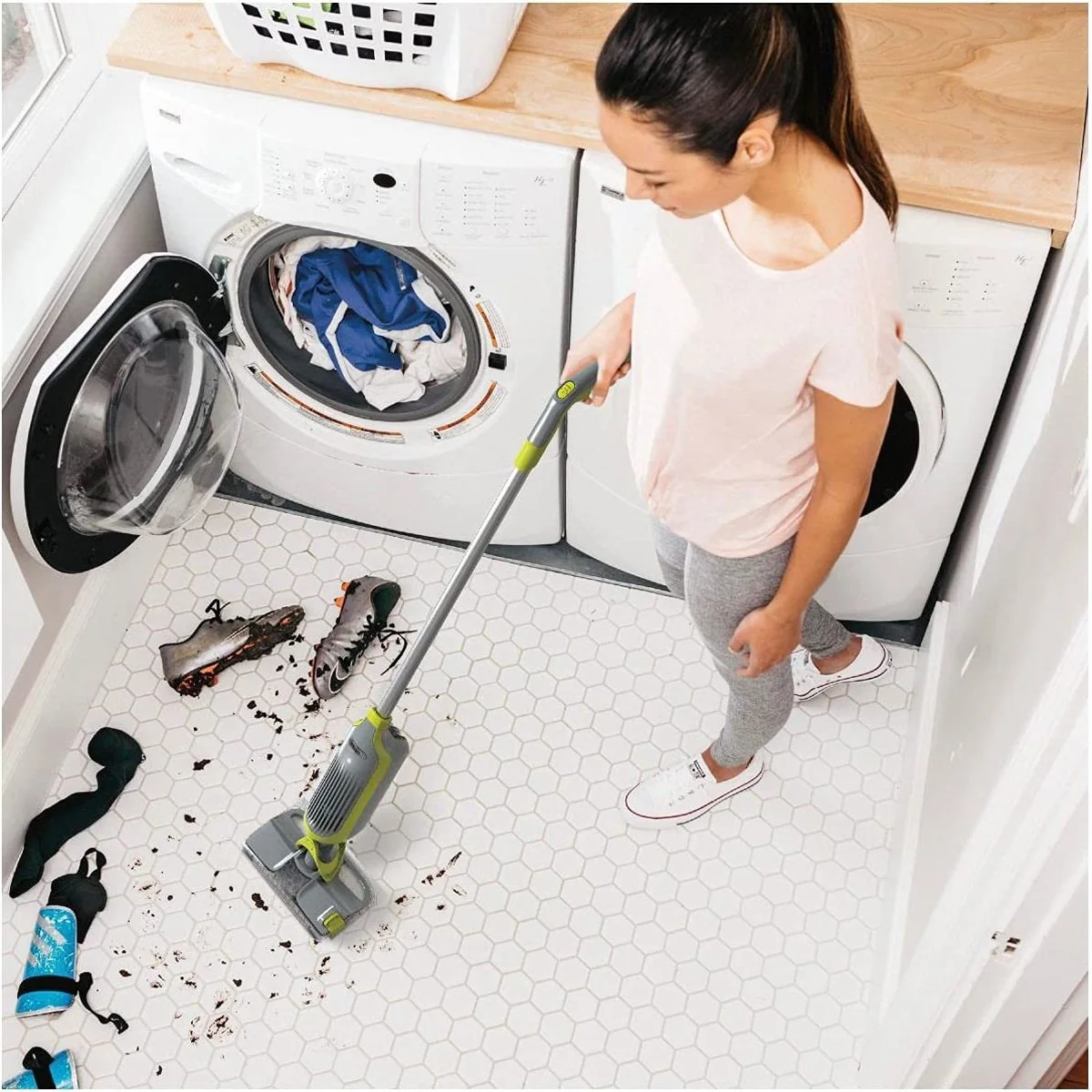 Shark VACMOP VM250 Pro Cordless Hard Floor Vacuum Mop - Gray, Factory Refurbished - Image 6