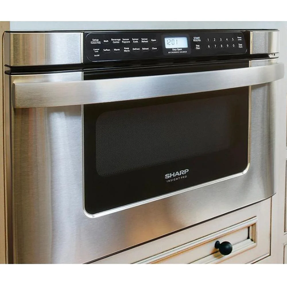 Sharp 24" 1.2 cu. ft. 950W Easy Open Microwave Drawer, Stainless Steel (KB6524PS) - Image 2