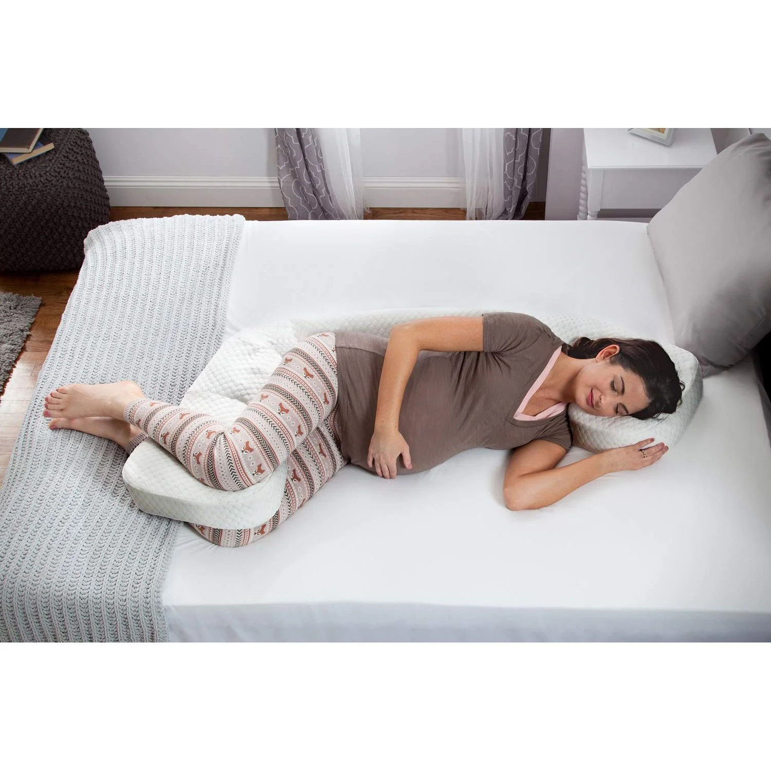 Simmons BeautySleep Body Positioner/Pillow for Expecting Moms with Thermo Cool Cover - Image 4