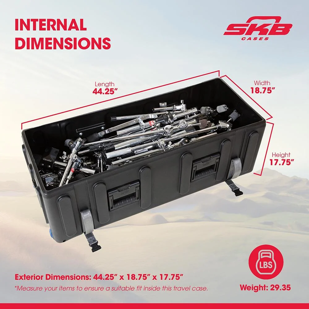 SKB 1SKB-DH4216W Roto-Molded Large Drum Hardware Case with Wheels - Image 10