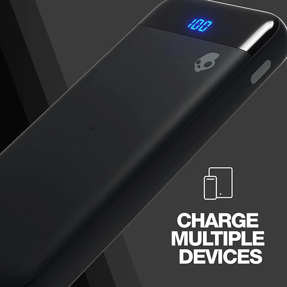 Skullcandy Stash Fuel 10000 mAh Portable Wireless Charging Power Bank - Black - Open Box - Image 7