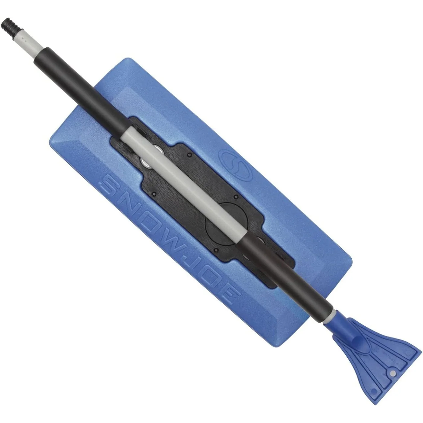 Snow Joe Compact 4-in-1 Telescoping Snow Broom with Ice Scraper and LED Light, Blue - Image 4