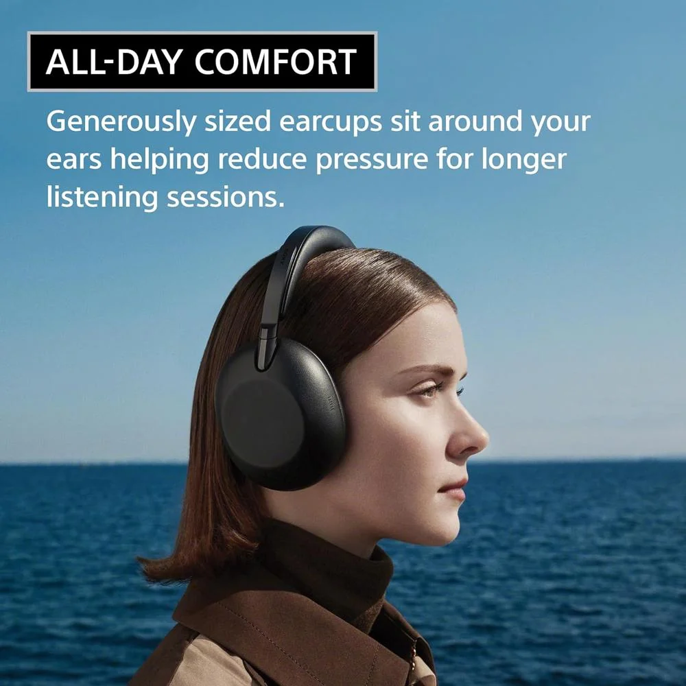 Sony 1000X THE COLLEXION Wireless Headphones, Platinum / Deco Essentials Wood Stand - Image 13
