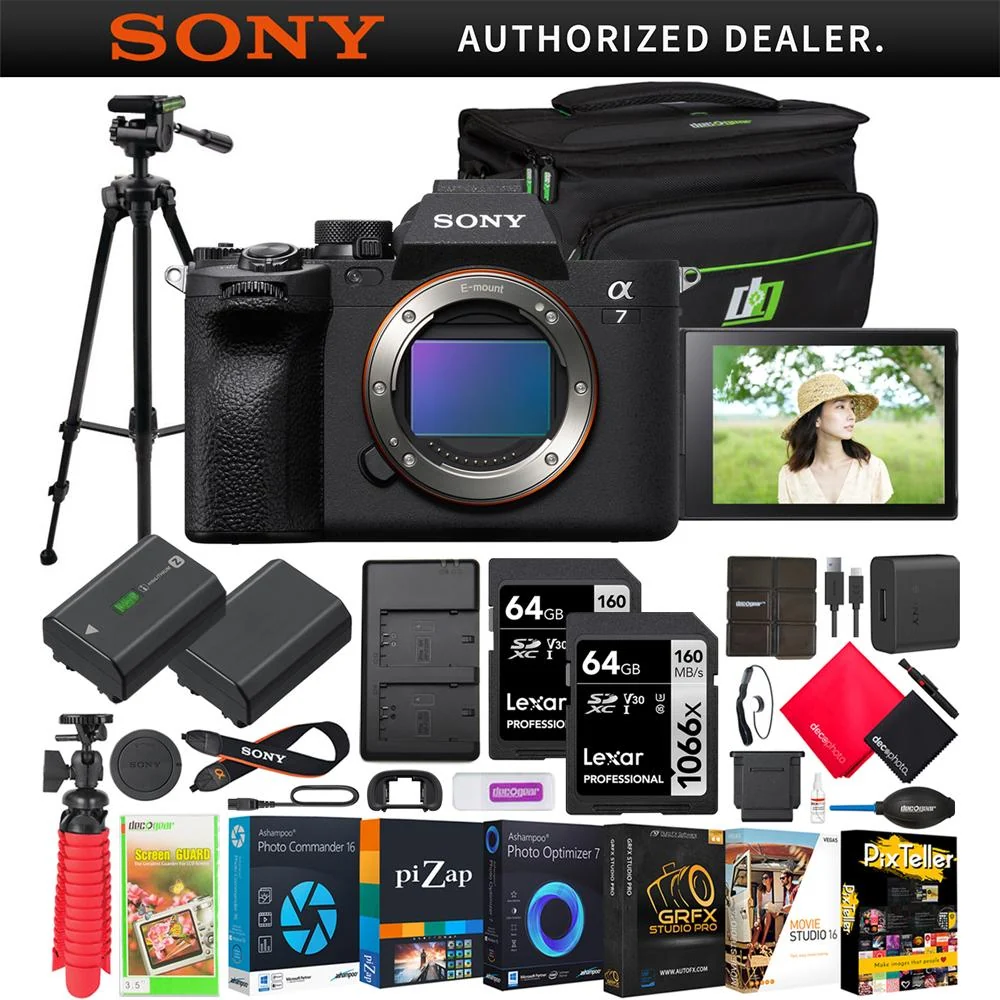 Sony a7 IV Mirrorless Full Frame Camera Body +Photography Accessories Refurbished