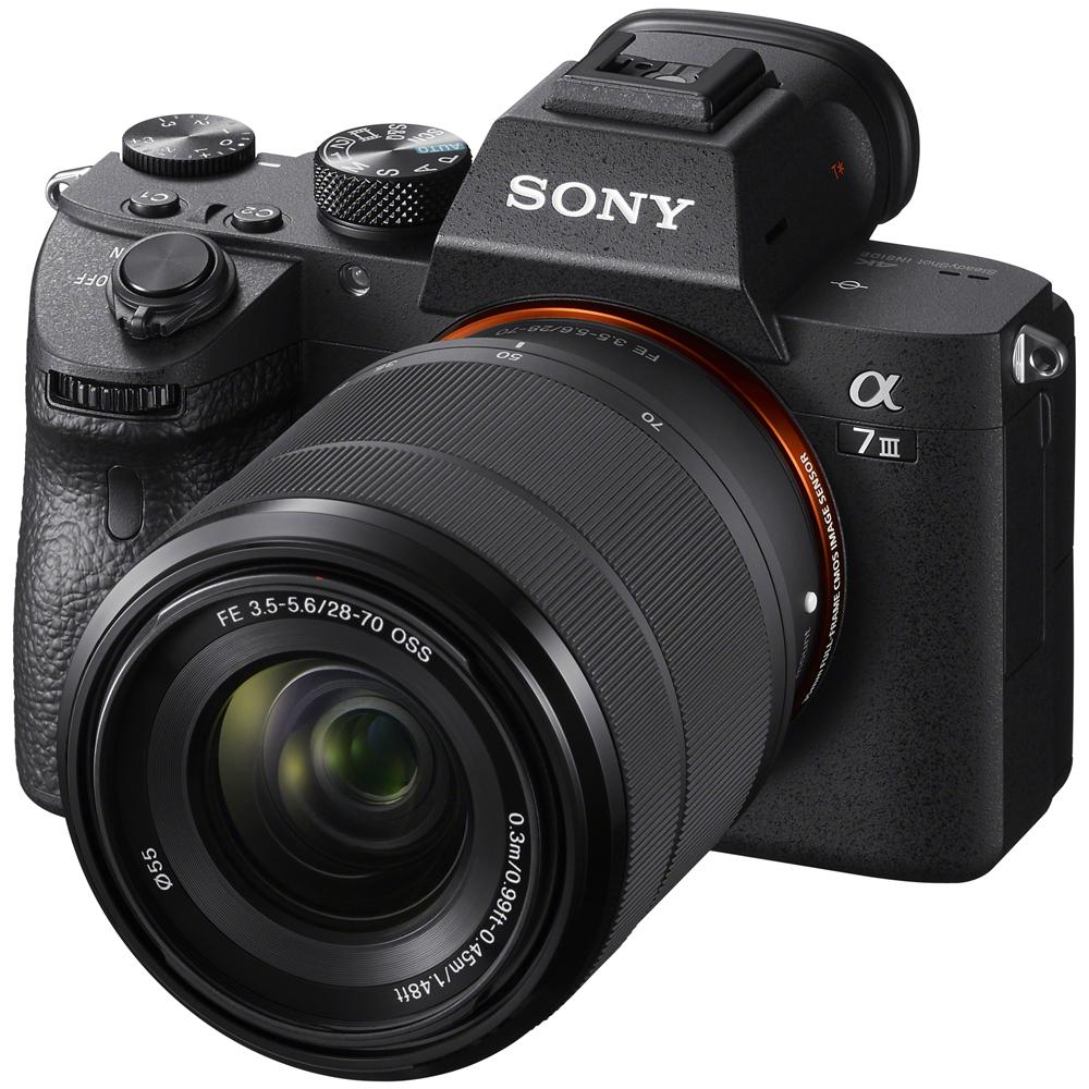 Sony a7III Mirrorless Camera w/ 28-70mm Lens + 256GB Memory & Flash Accessory Bundle - Image 4