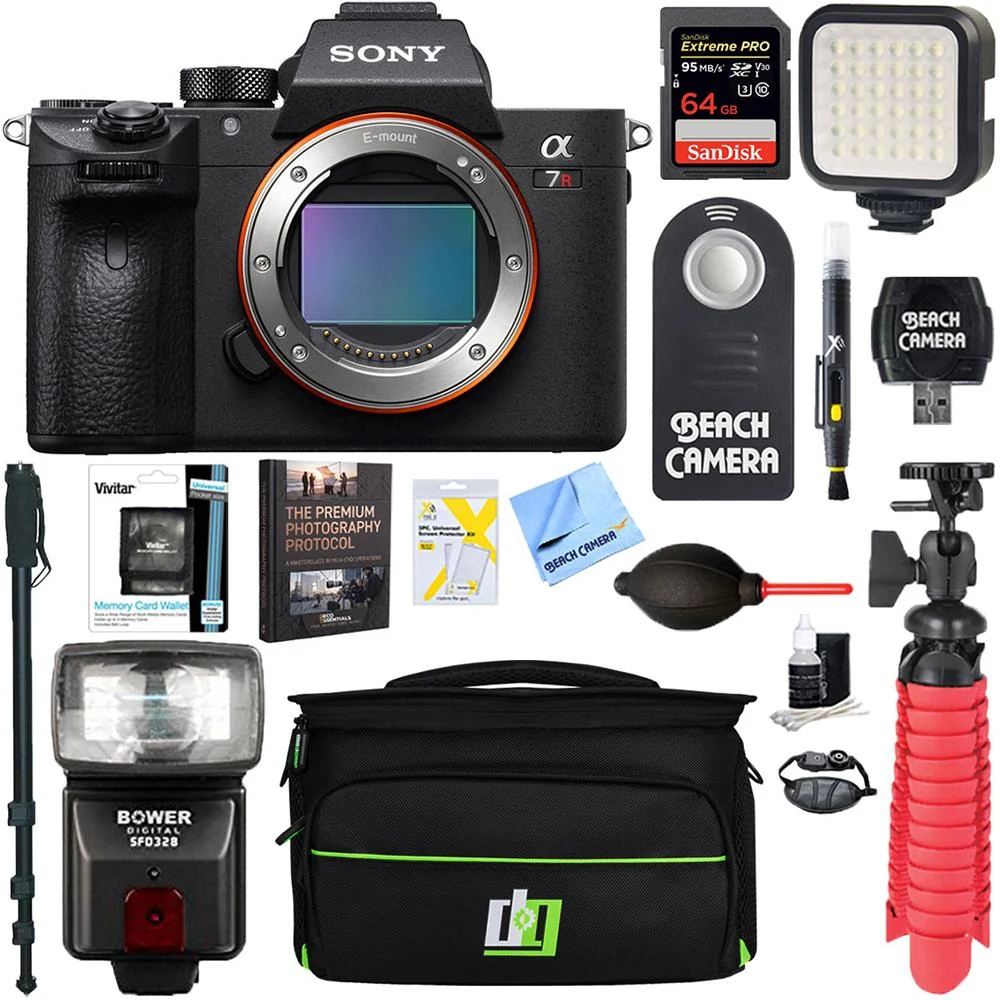Sony a7R III Mirrorless Digital Camera Body + 64GB Memory & Flash Accessory Bundle