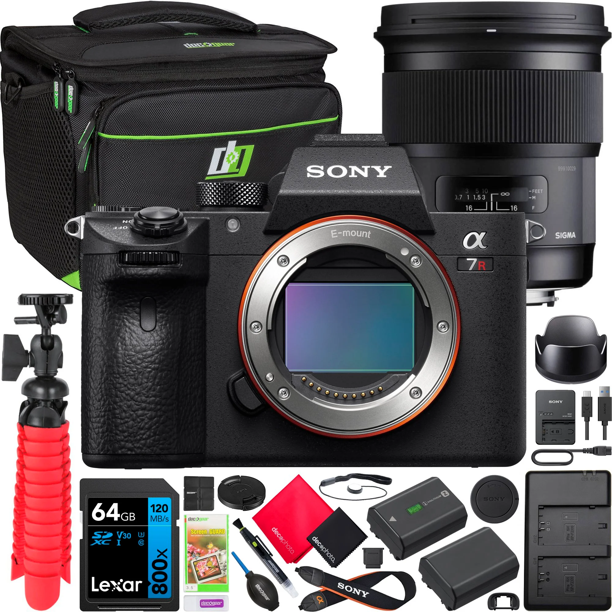 Sony a7R IV Mirrorless Full Frame Camera Body Kit + Sigma 50mm F1.4 Art Lens Bundle