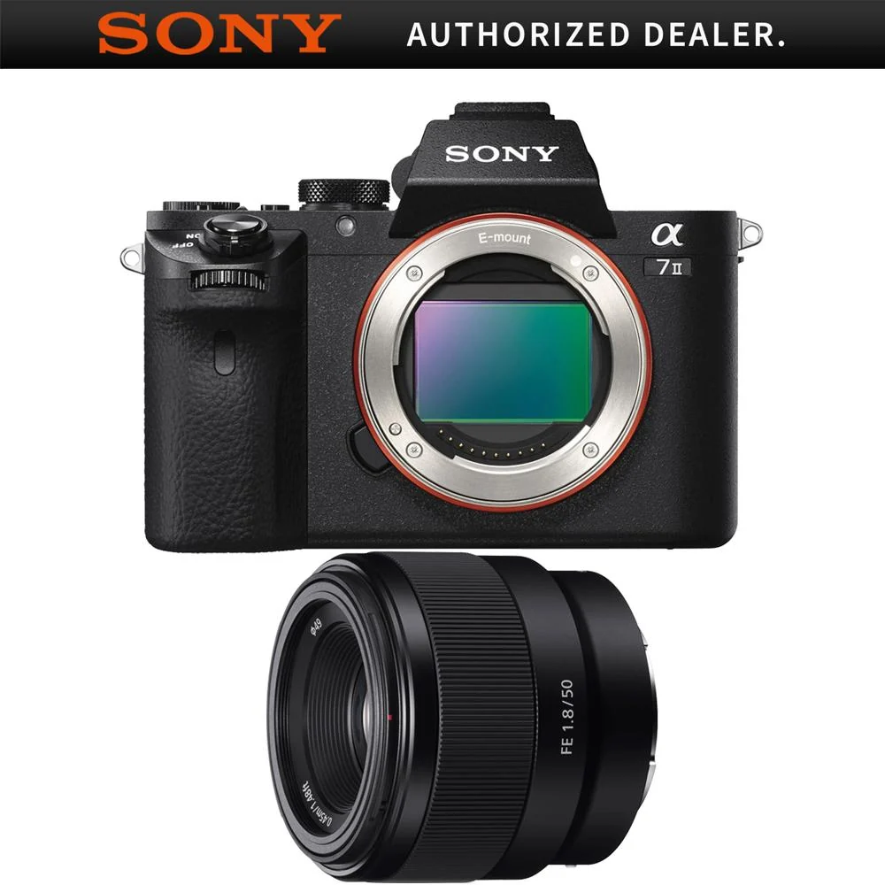 Sony Alpha 7II Mirrorless Interchangeable Lens Camera w/ FE 50mm Prime E-Mount Lens - Image 11