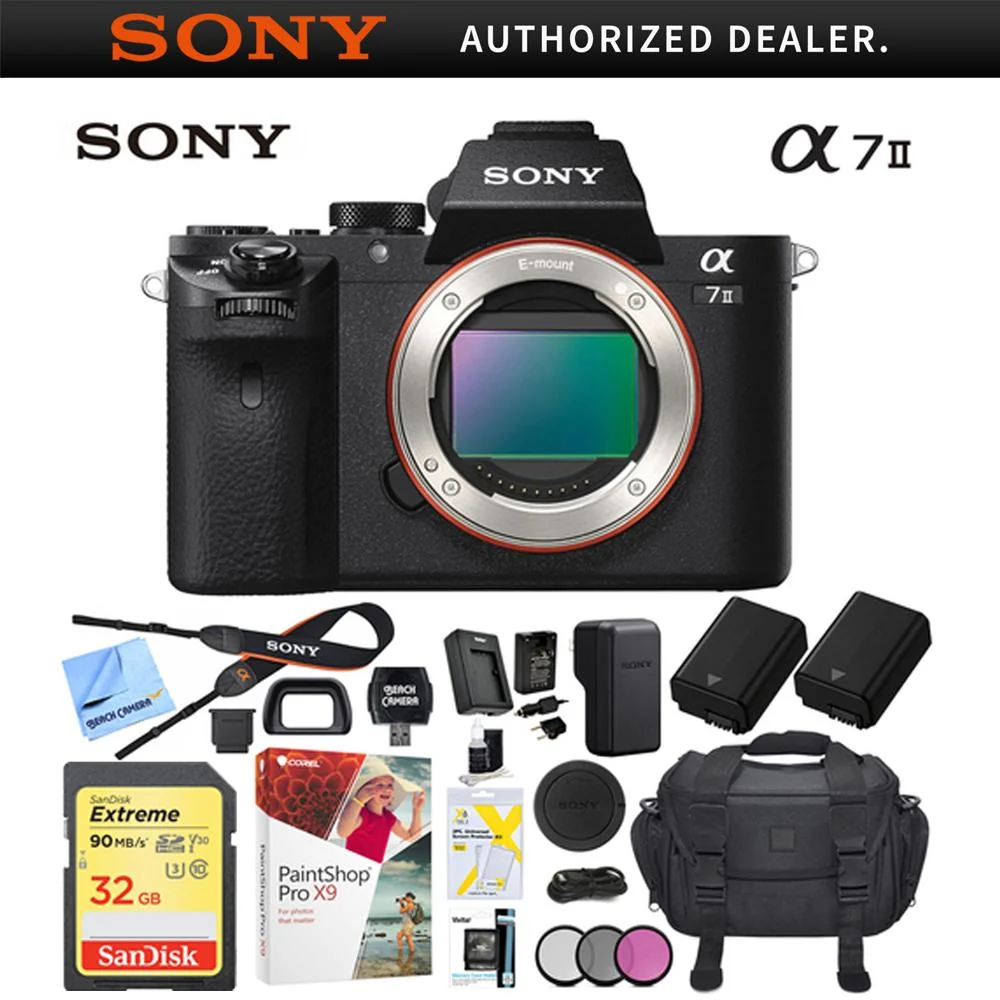Sony Alpha a7 II Full-Frame Mirrorless Digital Camera Body 24MP HD (Black) Pro Bundle - Image 11