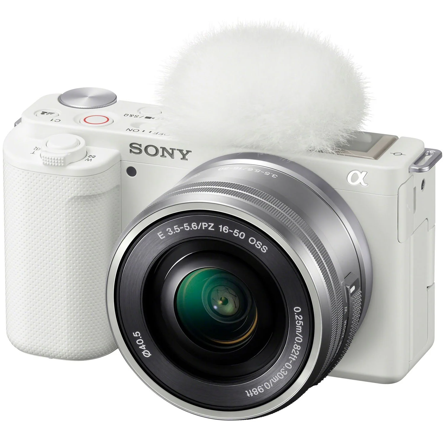 Sony Alpha ZV-E10 Interchangeable Lens Mirrorless Vlog Camera w/ 16-50mm Lens (White) - Image 3