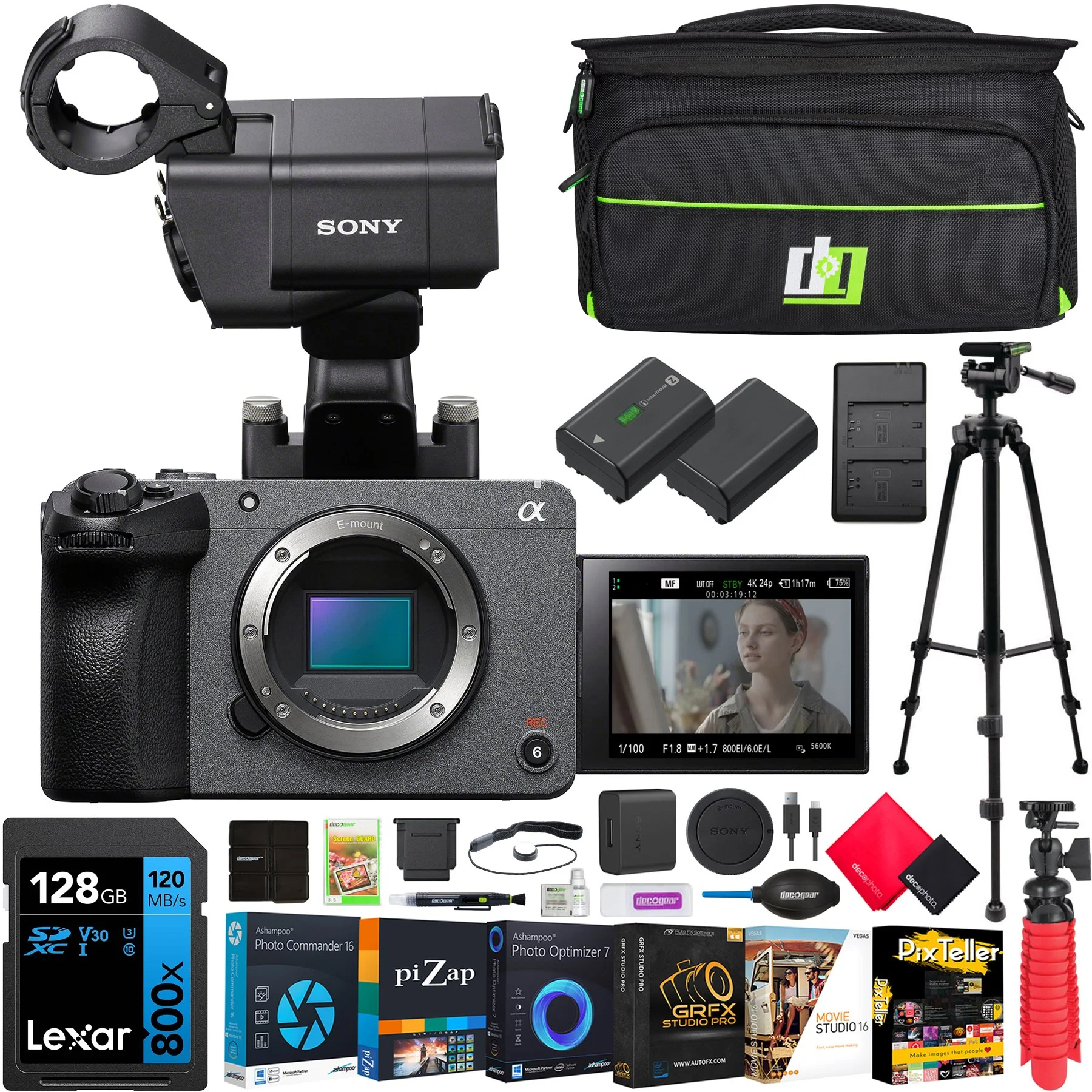 Sony Cinema Line FX30 Super 35 Camera Body Kit + XLR Top Handle Unit Filmmaker Bundle