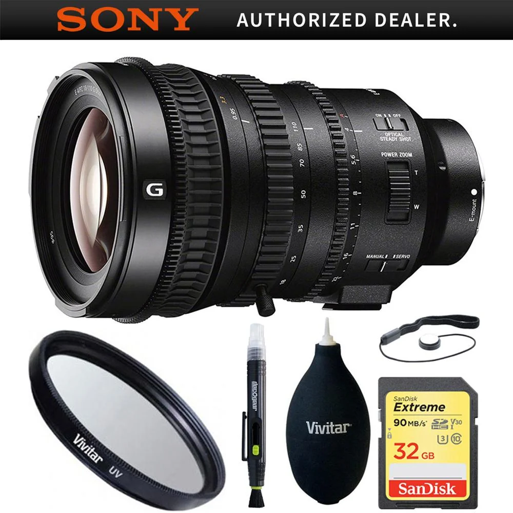 Sony E PZ 18-110mm APS-C / Super 35mm E-mount Lens, 32GB Card, and Accessory Bundle - Image 7