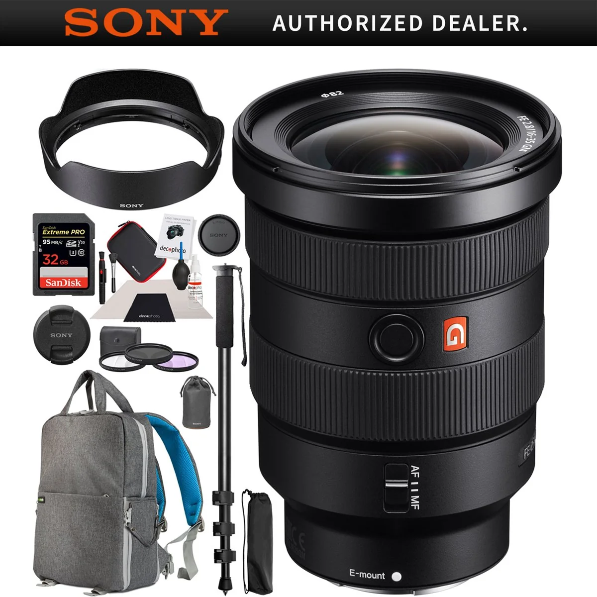 Sony FE 16-35mm F2.8 GM G Master E-Mount Lens SEL1635GM Wide Angle Zoom Pro Kit - Image 12
