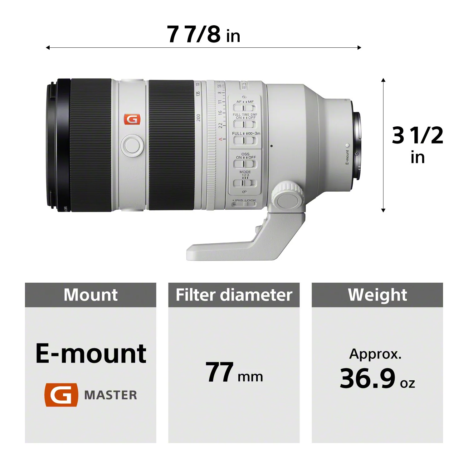 Sony FE 70-200mm F2.8 GM OSS II Full Frame Zoom Lens for E-Mount SEL70200GM2 Bundle - Image 3