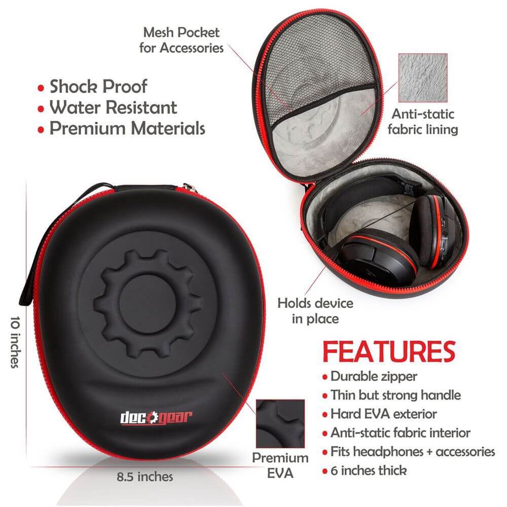 Sony INZONE H5 Wireless Noise Cancelling Gaming Headset (Black) Bundle with Case - Image 8