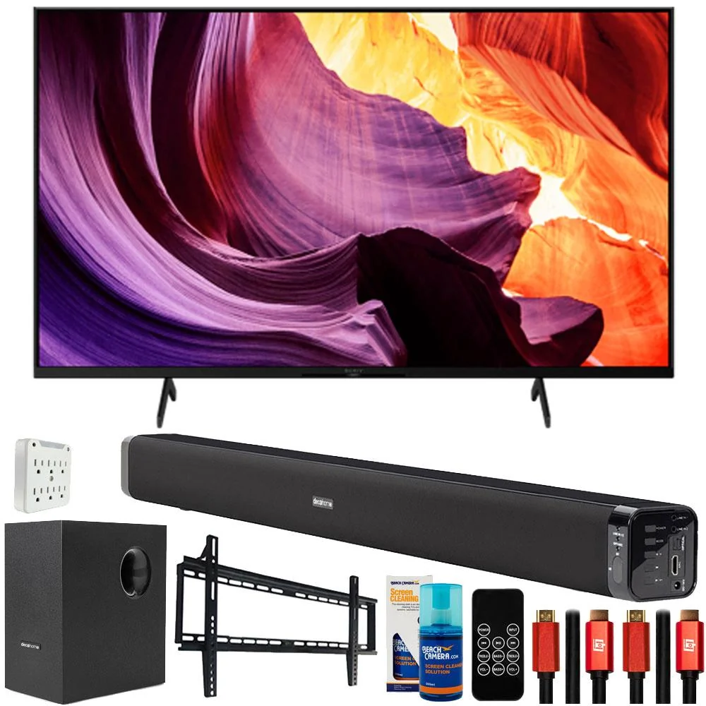 Sony KD50X80K 50" X80K 4K UHD LED Smart TV with Deco Gear Home Theater Bundle - Image 2