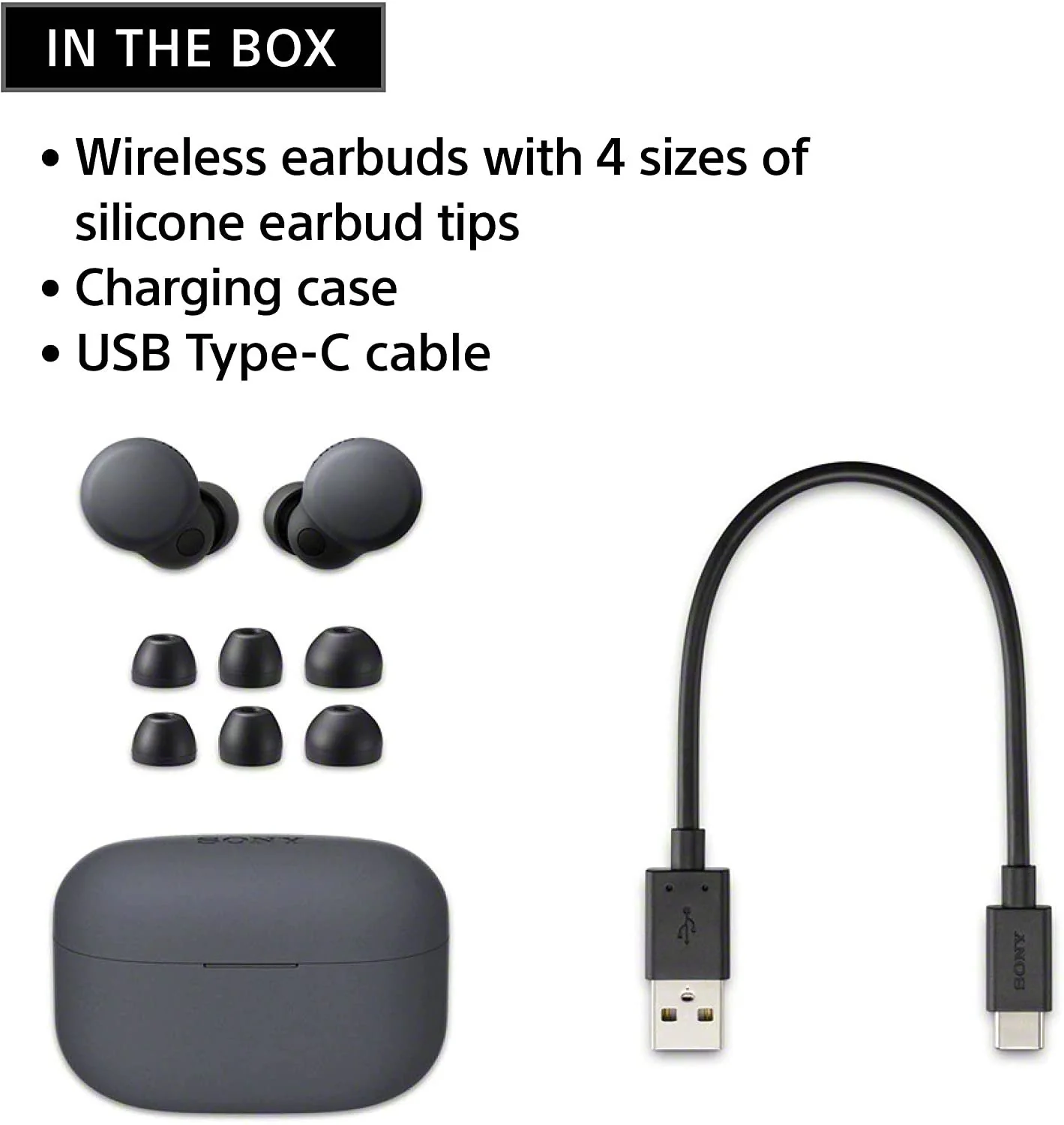 Sony LinkBuds S Truly Wireless Noise Canceling Earbuds - Black - Image 9