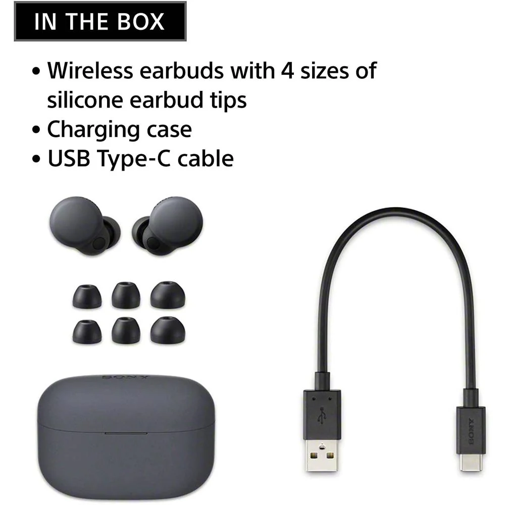 Sony LinkBuds S Truly Wireless Noise Canceling Earbuds, White w/ Accessories Bundle - Image 7