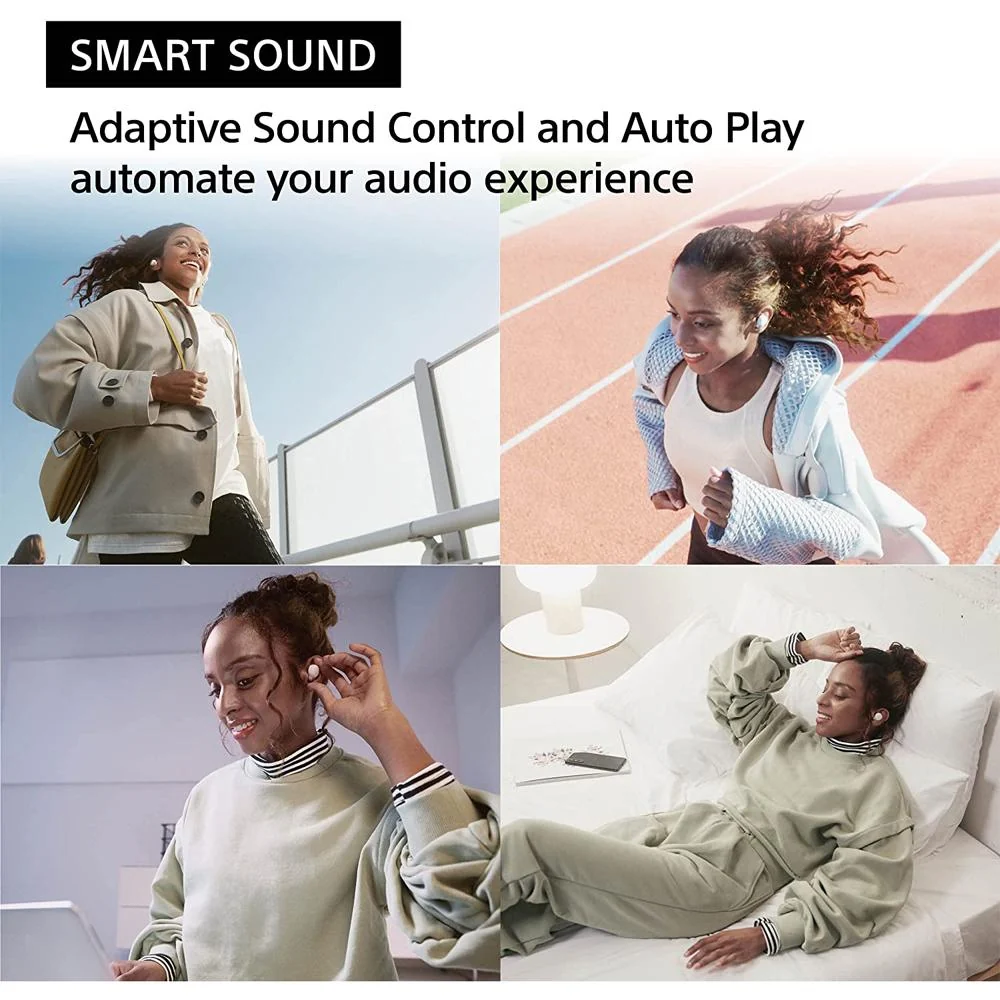 Sony LinkBuds S Truly Wireless Noise Canceling Earbuds, White w/ Accessories Bundle - Image 8