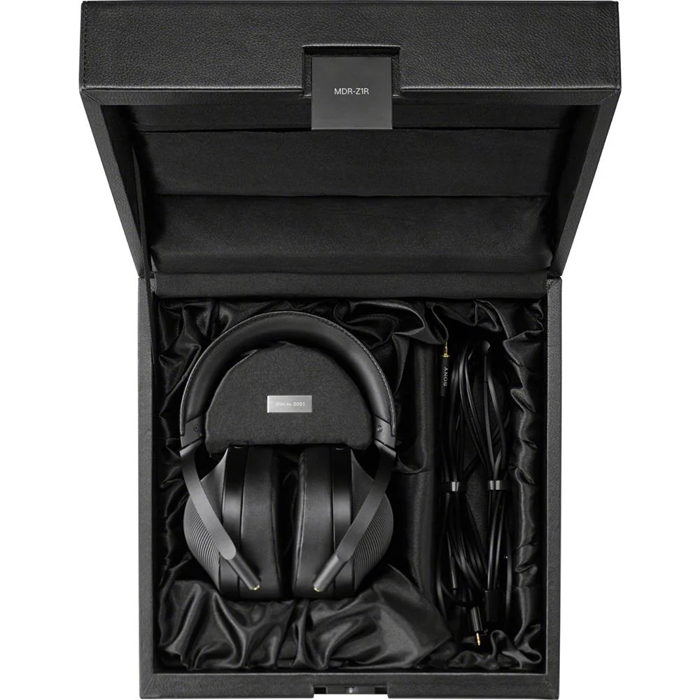 Sony MDR-Z1R Signature Closed Dynamic Hi-Res Headphones w/ Case; Black - Open Box - Image 4