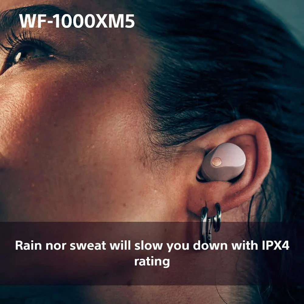 Sony Noise Canceling Truly Wireless Earbuds, Smoky Pink w/ Warranty Bundle - Image 13