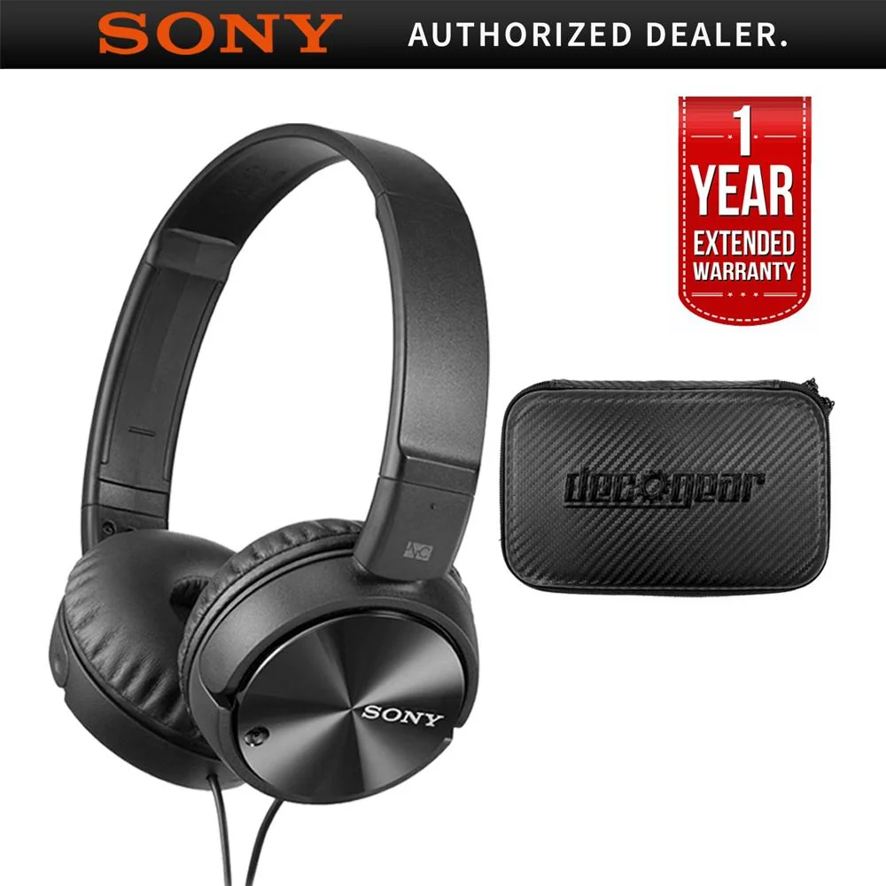 Sony Noise Cancelling Headphones, Deco Gear Hard Case & 1 Year Extended Warranty - Image 8