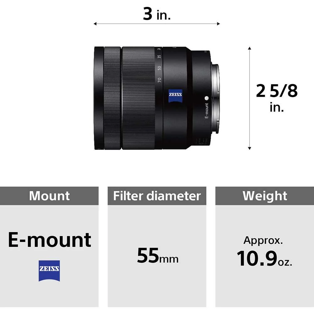 Sony SEL1670Z 16-70mm f/4 Mid-Range Zoom E-Mount Lens - Open Box - Image 4