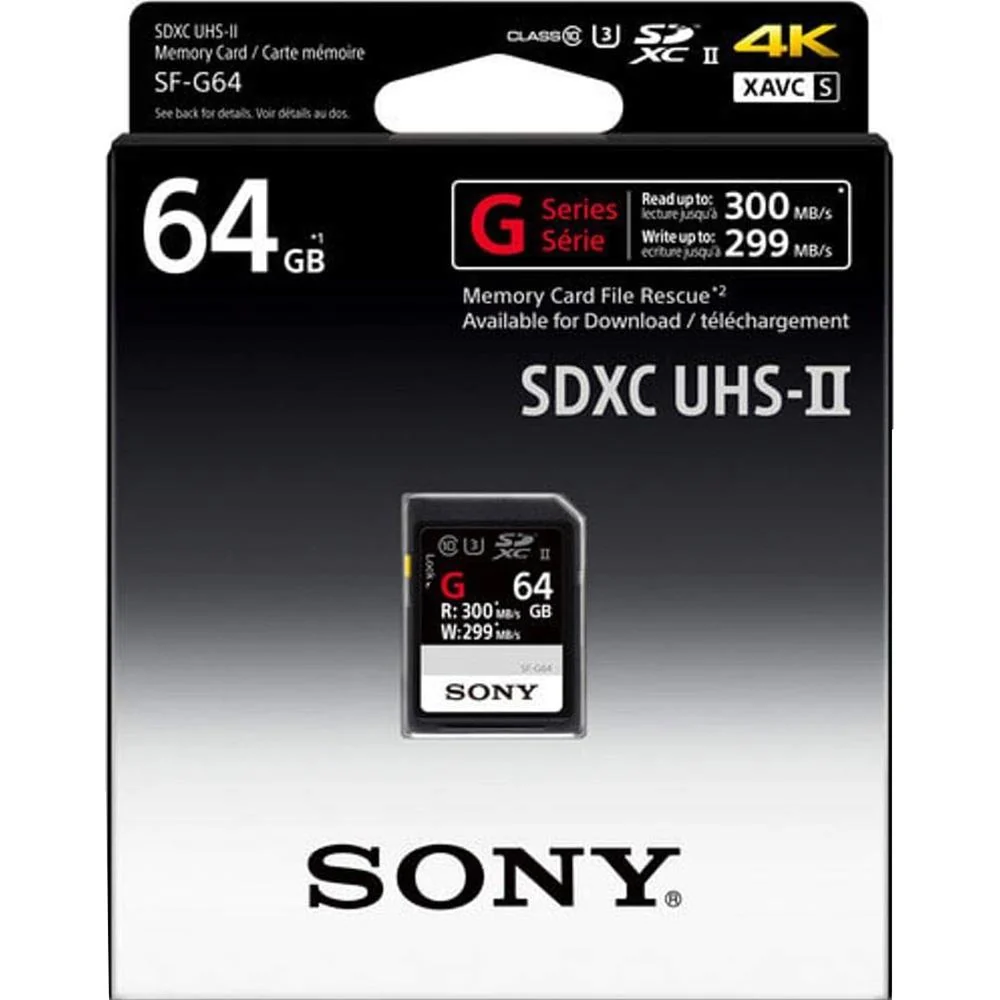 Sony SF-G Series 64GB UHS-II SD Memory Card (SF-G64/T1) - Open Box - Image 2