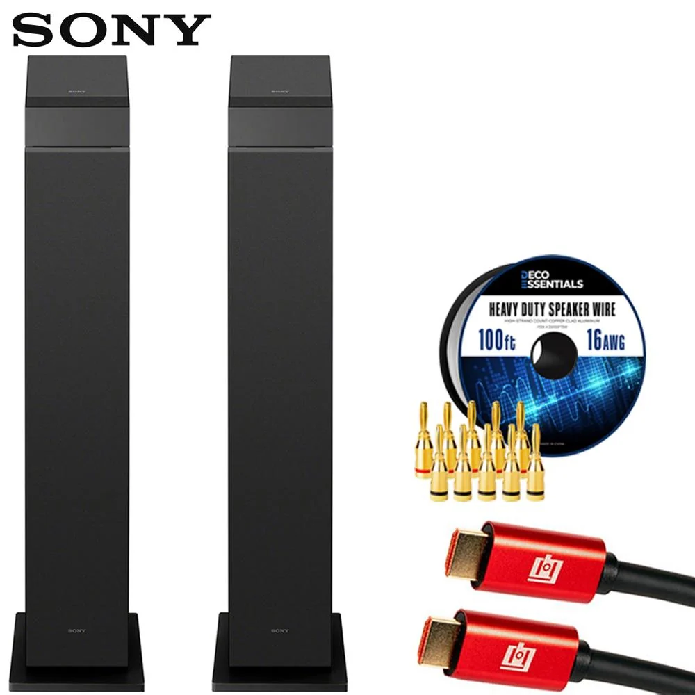 Sony SS-CS3M2 Hi-res Floorstanding Speaker (Pair) w/ Accesories Bundle