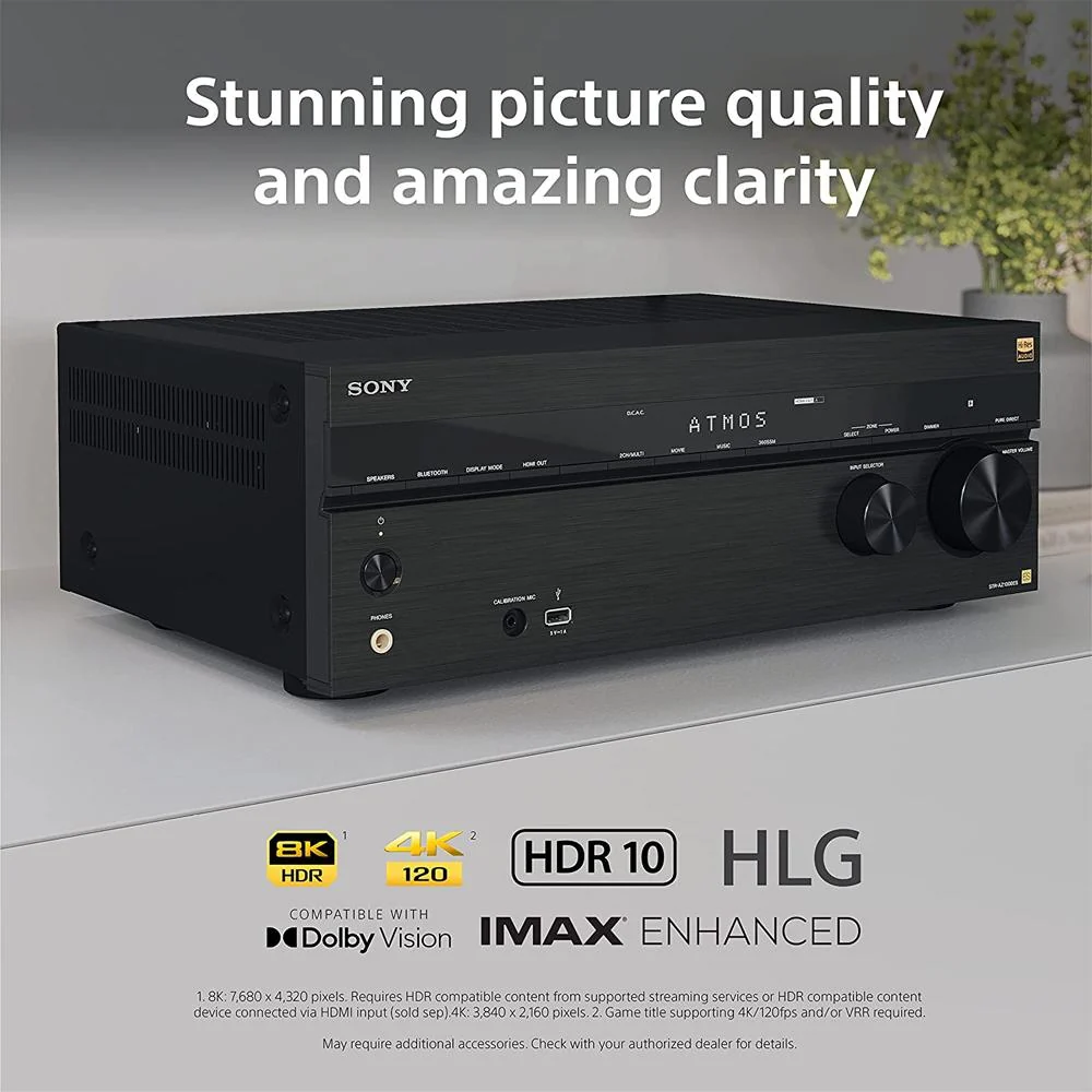 Sony STR-AN1000 7.2 ch Home Theater 8K A/V Receiver w/ Accessories + Warranty Bundle - Image 7