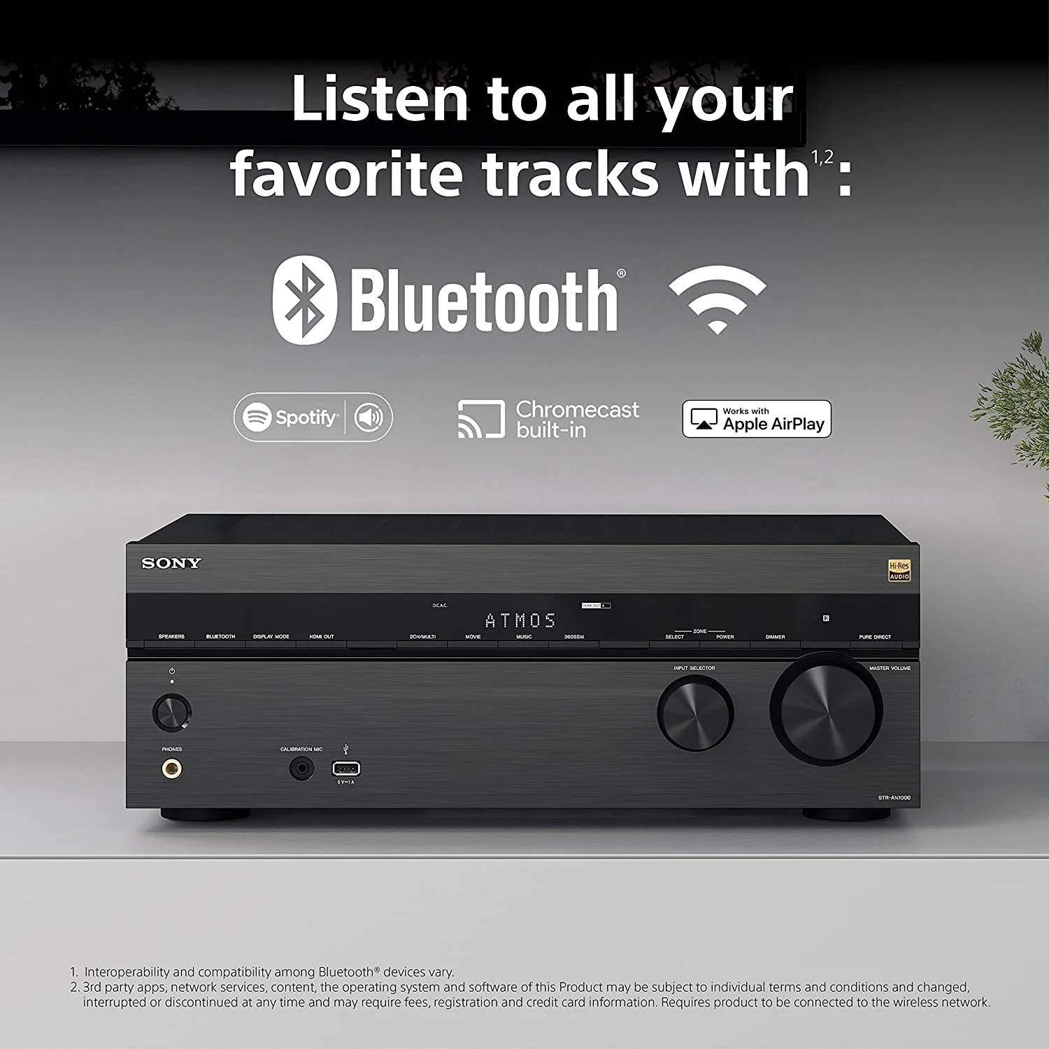 Sony STR-AN1000 7.2 Channel Home Theater 8K A/V Receiver - Image 9