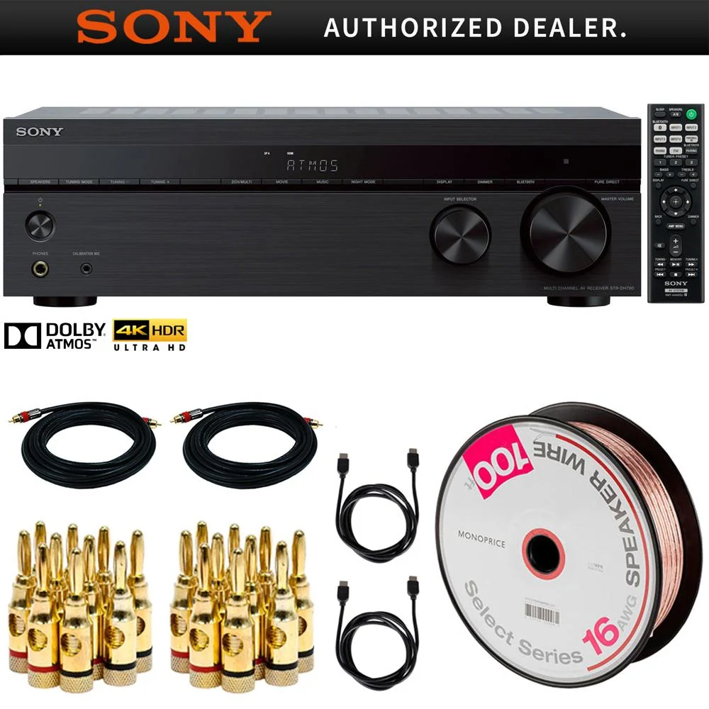 Sony STR-DH790 7.2ch Home Theater Dolby Atmos AV Receiver + Audio Cable Kit - Image 12