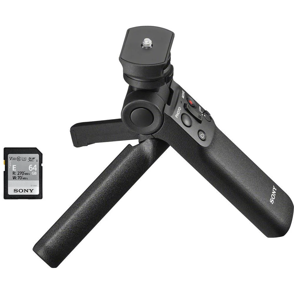 Sony Vlogger Kit Shooting Grip w/ Wireless RC 64GB Open Box + 1 Year Warranty Pack - Image 2
