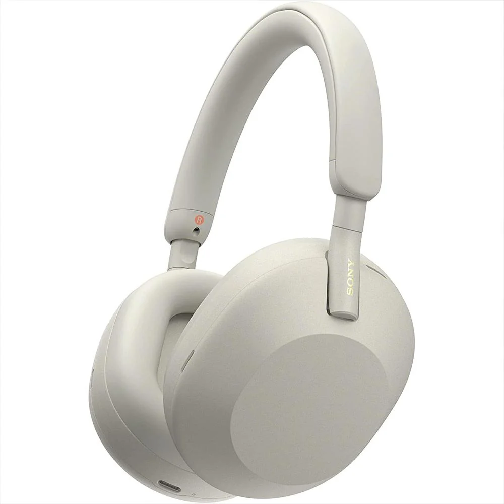 Sony WH-1000XM5 Wireless Noise Canceling Headphones, Silver w/ 2YR Warranty Bundle - Image 2