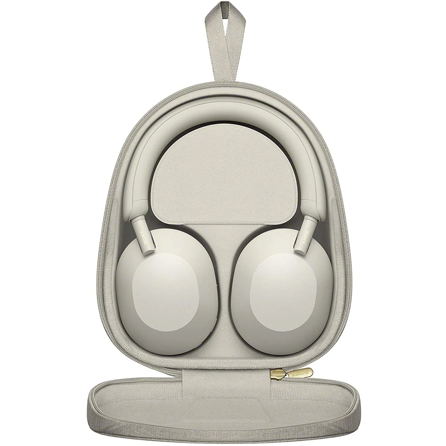 Sony WH-1000XM5 Wireless Noise Canceling Headphones, Silver + Wood Headphone Stand - Image 7