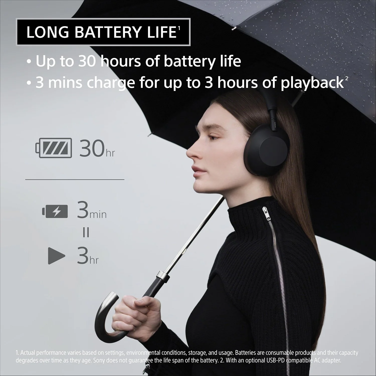 Sony WH-1000XM6 Best Wireless Noise Canceling Headphones | Black - Image 6
