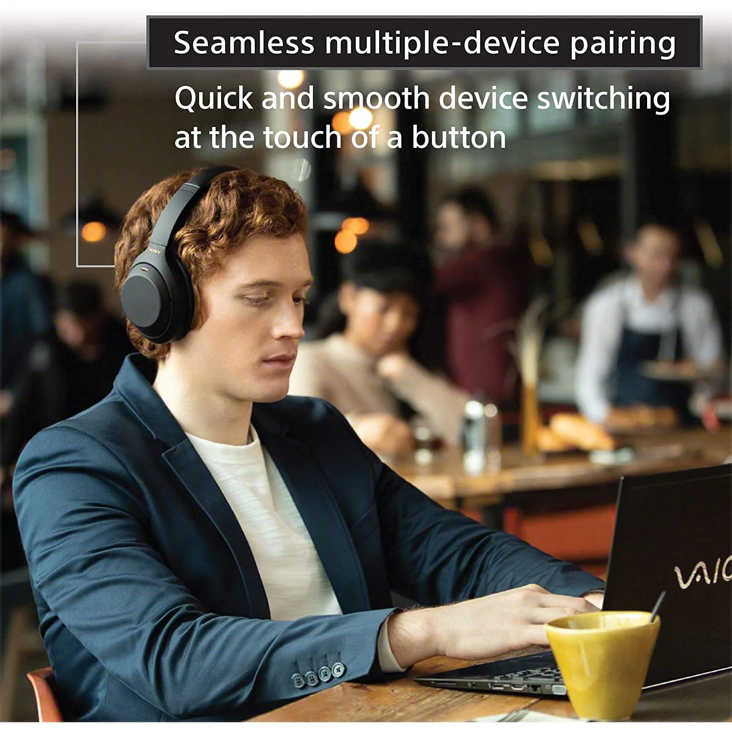 Sony WH1000XM4/B Premium Noise Cancelling Wireless Over-the-Ear Headphones - Open Box - Image 9