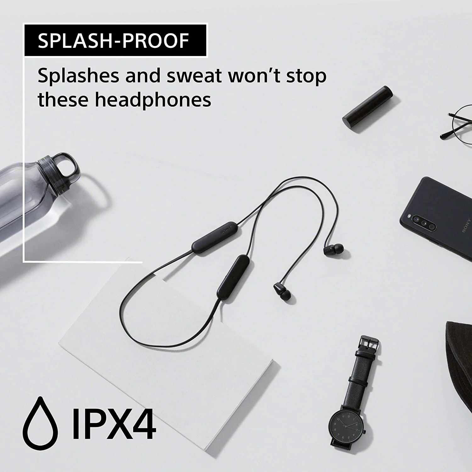Sony WI-C100 Wireless In-Ear Headphones, White + Tech Smart USA Audio Bundle - Image 9