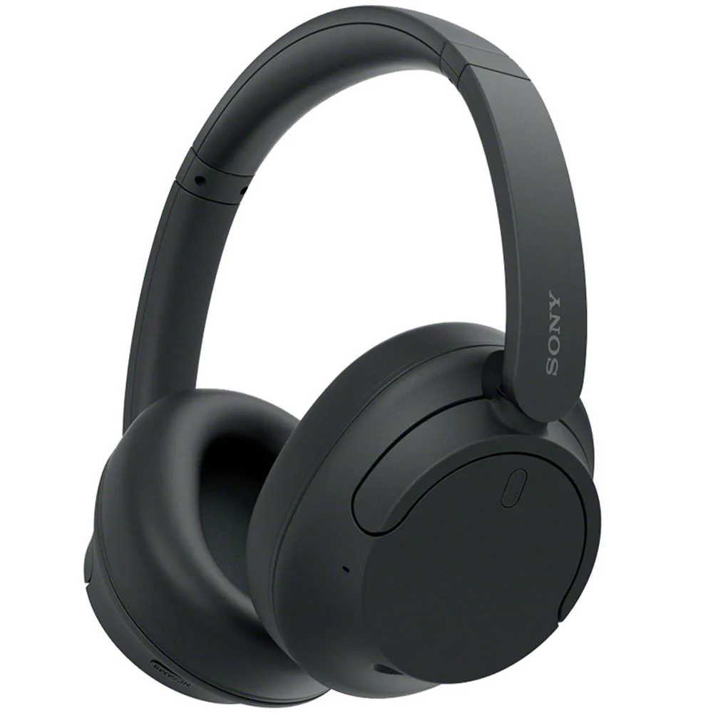 Sony Wireless Noise Cancelling Headphone, Black with Wood Headphone Display Stand - Image 3