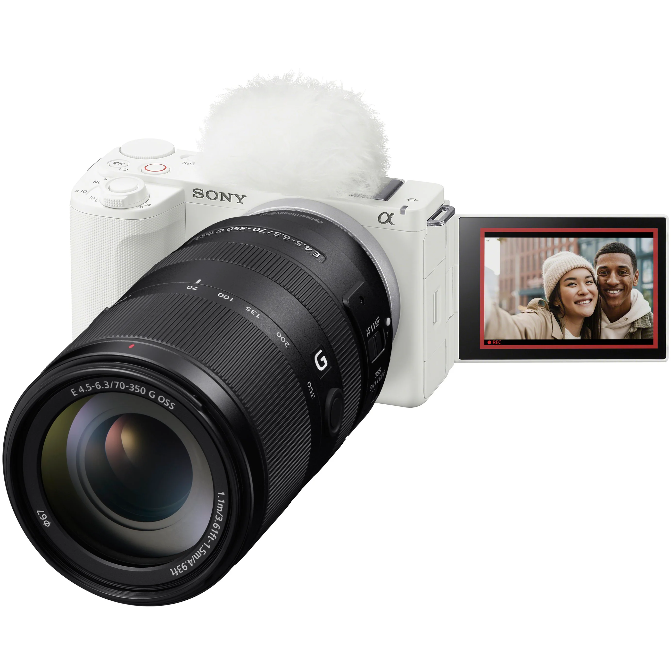 Sony ZV-E10 II Mirrorless Camera White + 70-350mm G OSS Lens Kit & Accessories Bundle - Image 2