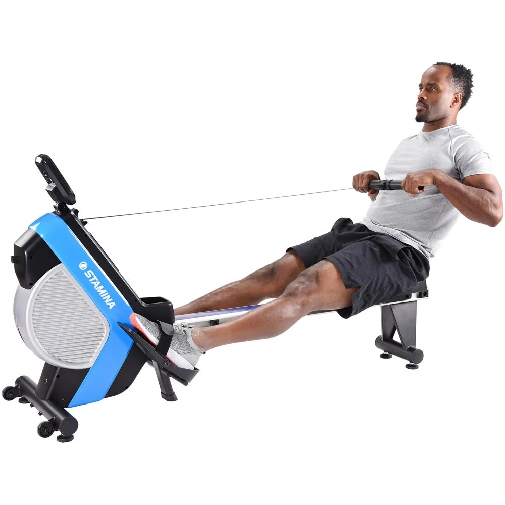 Stamina 35-1409 DT Plus Magnetic/Air Resistance Rowing Machine + Massage Gun Bundle - Image 3